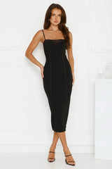 Vintage Desire Midi Dress Black